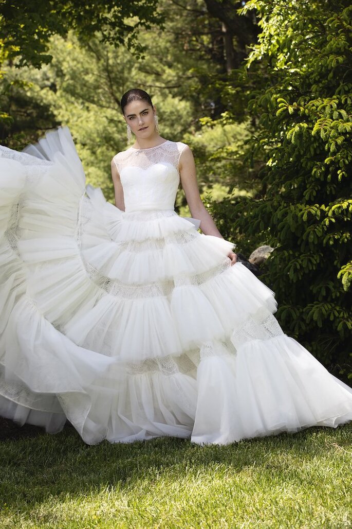 80 vestidos de novia con tul: romanticismo para el día B