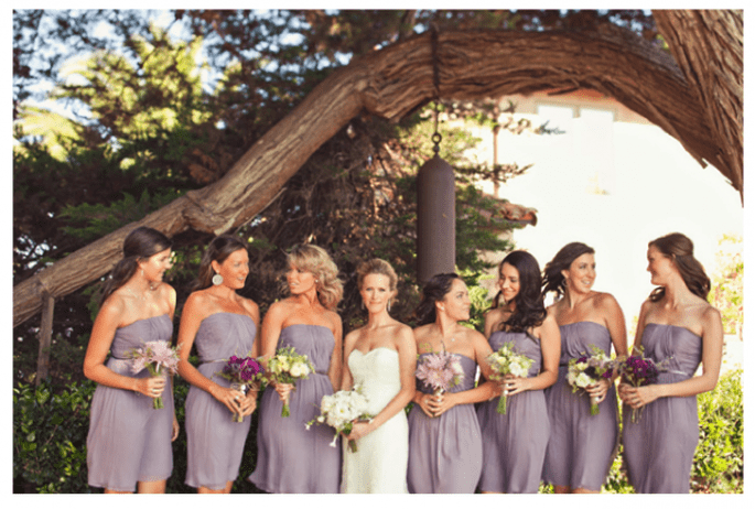Vestidos para damas de boda en color lila - Foto Jackie Wonders