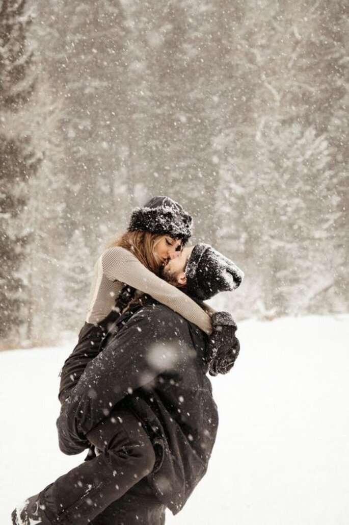 Heiratsantrag im Winter