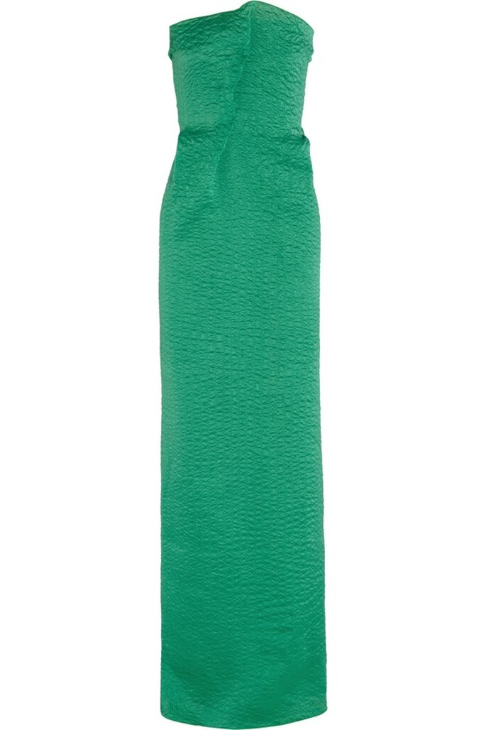 Vestido de fiesta texturizado en color verde intenso de Roland Mouret - Foto Net a Porter