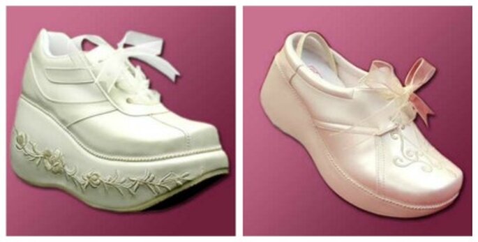 Diferentes modelos de zapatillas de deporte para novias