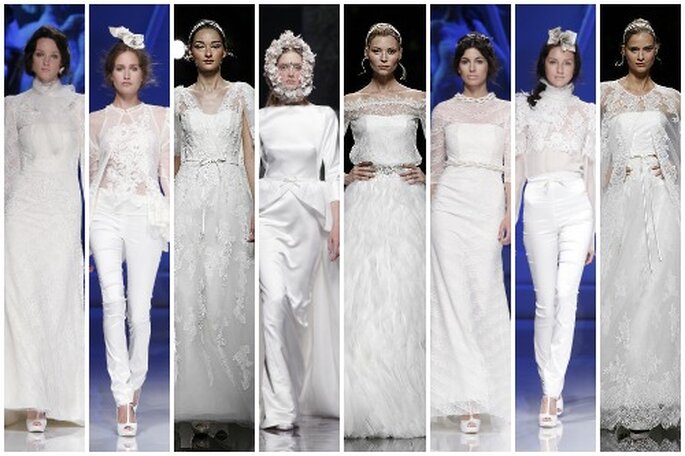 Vestidos de novia de manga larga, colecciones 2013. Foto: Barcelona Bridal Week