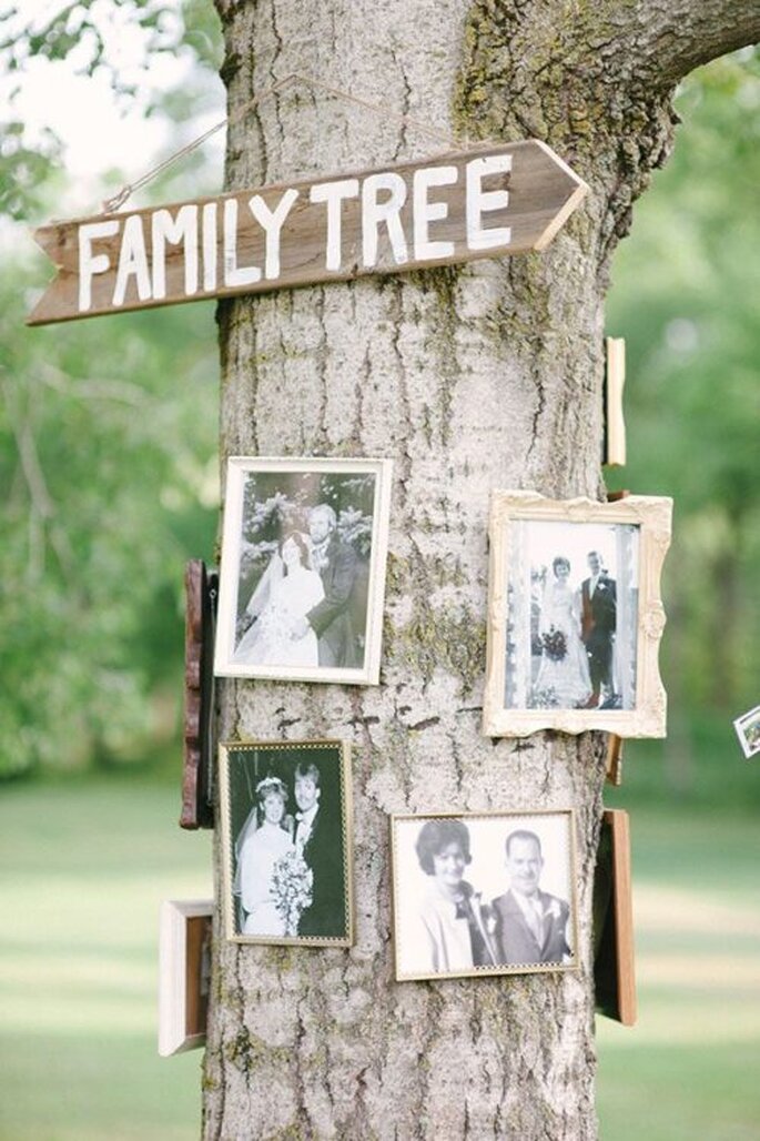 arbre genealogique cadre photo idee deco mariage