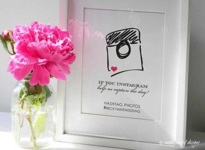 Usa hashtags para reunir las fotos de tu boda en las redes sociales - Foto sweetsanity
