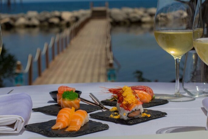 Palm Beach Club, sushi e vino bianco
