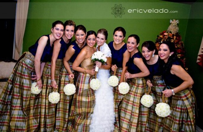 Brautjungfernkleider aufeinander abgestimmt Foto: Eric Valedo 