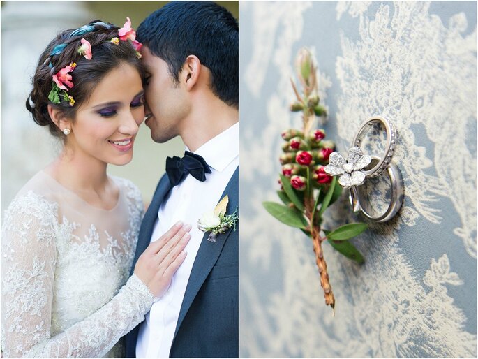 Haare Zusammengesteckt mit Blumenschmuck- Foto: Oksana Bernold