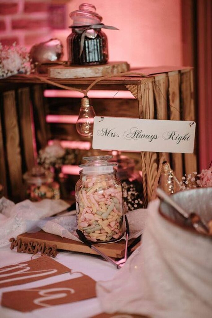 Candybar mit Kupfertönen bei eurer Hochzeit, Sandra Hansen