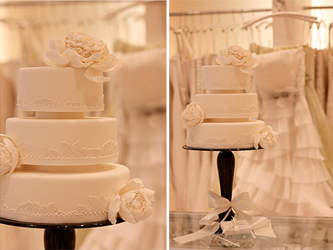 Pastel de bodas inspirado en Vera Wang, de Roxy Cakes. Foto: Roxy Cakes