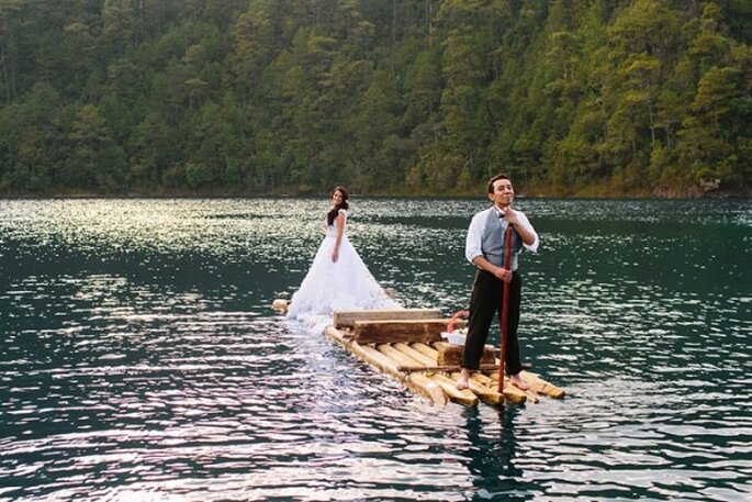 Sesión Trash the Dress en Lago Montebello, Chiapas - Foto Abimelec Olan