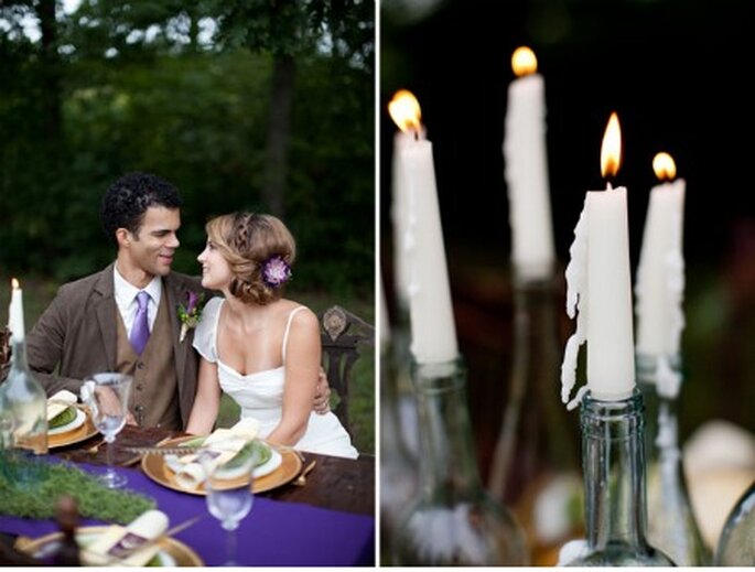 Detalles de bodas en tonos violetas - Foto: Green Wedding Shoes