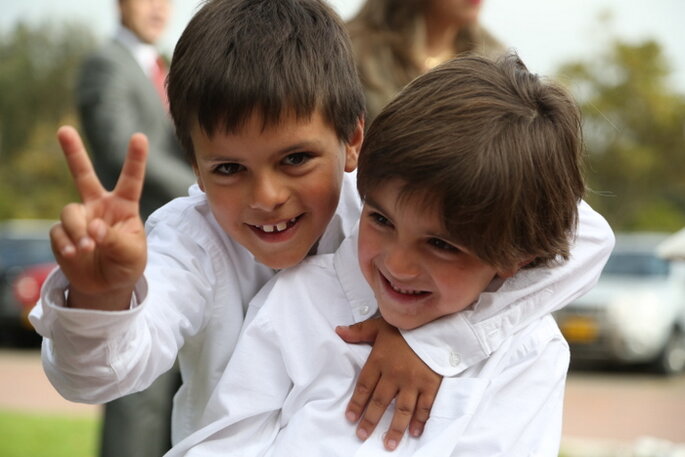 Los pajecitos siempre son el lado más tierno en una boda. Foto: Lagus Media