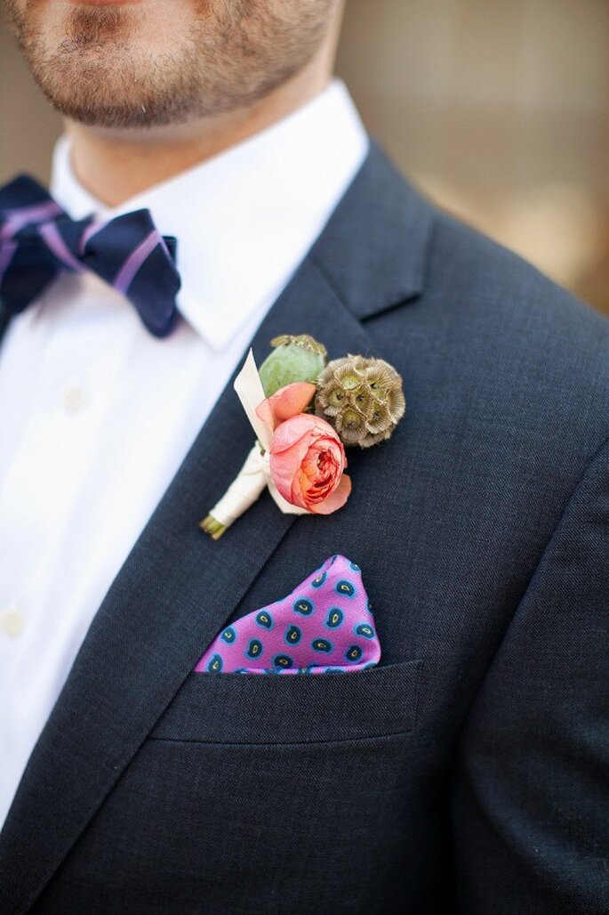 Detalles en color violeta para la decoración de tu boda - Foto Wren and Field Photography