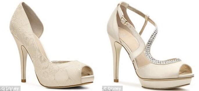 Zapatos de novia color crema inspirados en Cenicienta - Foto Disney