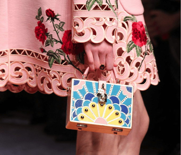 Dolce & Gabbana estampado pastel recortaada