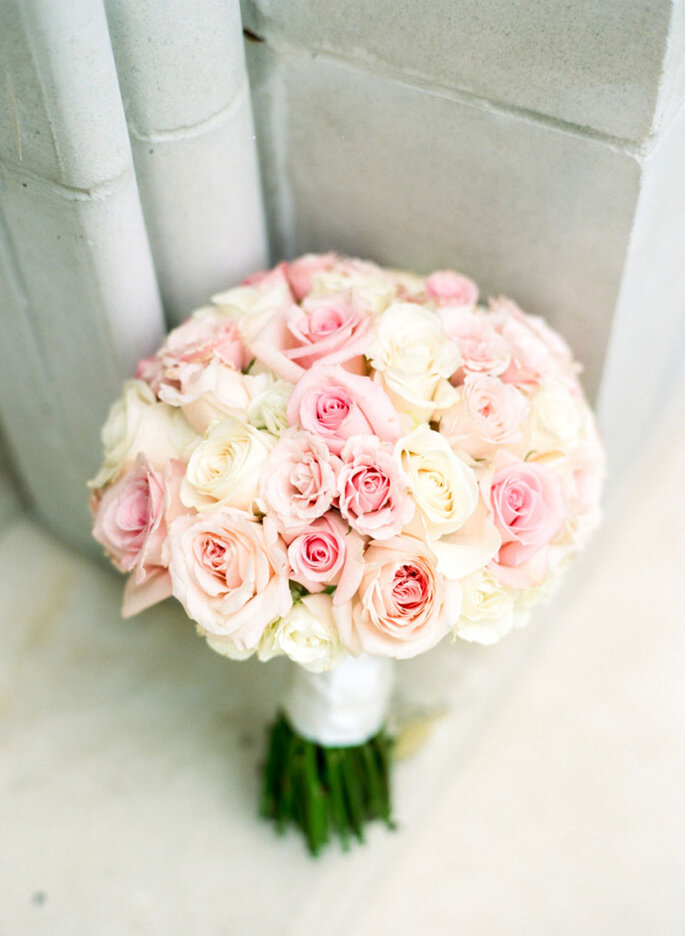 Photo d'un bouquet de roses rose et rond