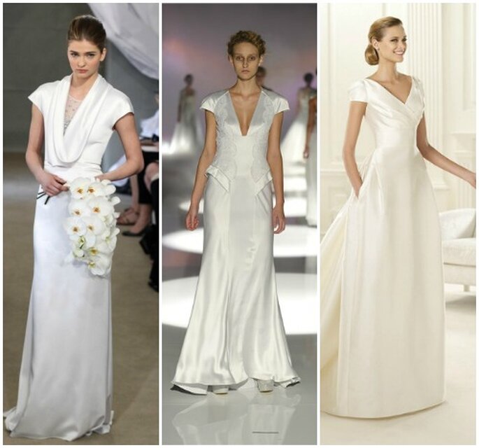 3 robes de mariée signées Carolina Herrera 2013, David Fielden 2013 et Pronovias 2013.