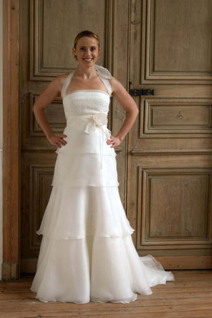 Robe de mariée Géraldine Lemonnier-Leblanc -Emilie, robe en organza de soie