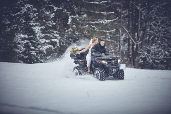 Winterhochzeit in den Bergen, winter wedding