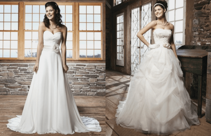 Vestidos de novia largos en color blanco con inspiración en corte princesa - Foto Sincerity