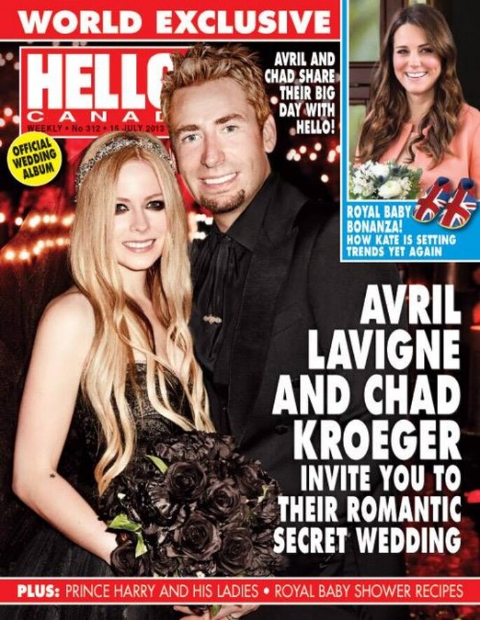 Avril Lavigne y Chad Kroeger se casaron en Francia - Monique Lhuillier Facebook