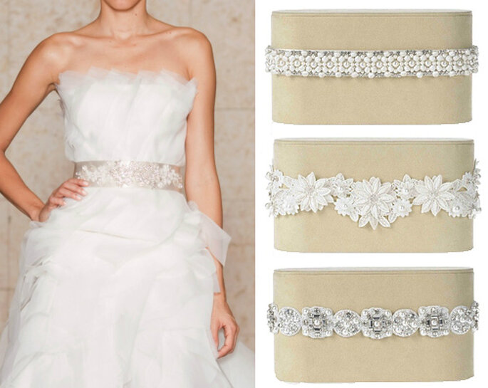 Cinturones para vestidos de novia, de Oscar de la Renta 2012