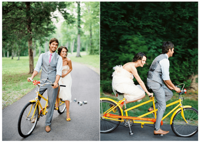 Decoración de una boda con bicicletas - Foto Jose Villa