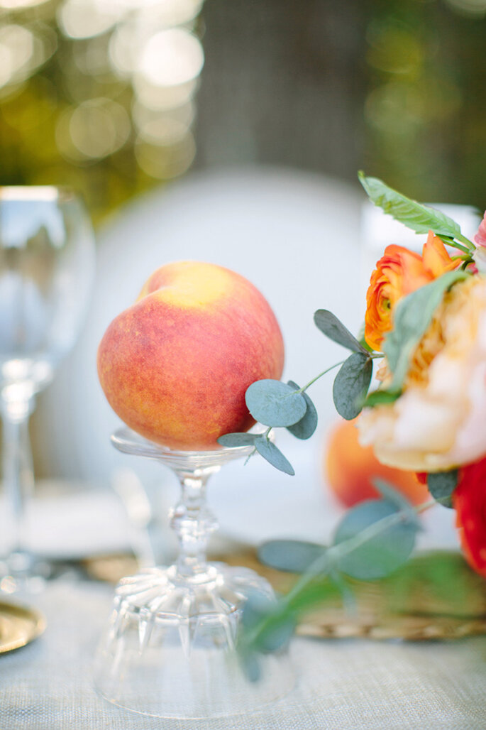 Fruit ou couleur pêche : inspiration romantique pour mariage