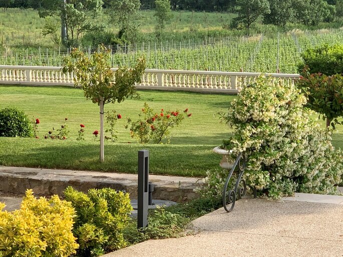 Le jardin du château et les vignes avoisinantes - Château de Malmont