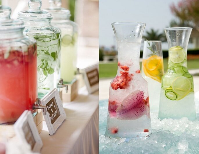 cocktails agua sabores tendencias bodas 2016