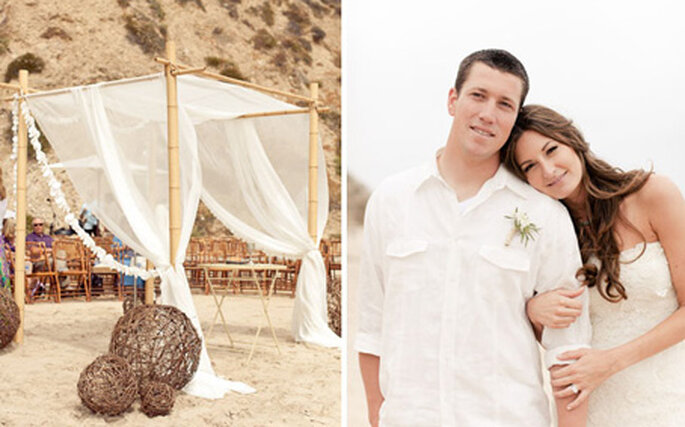 Katy et Chad : mariage rustique à la plage