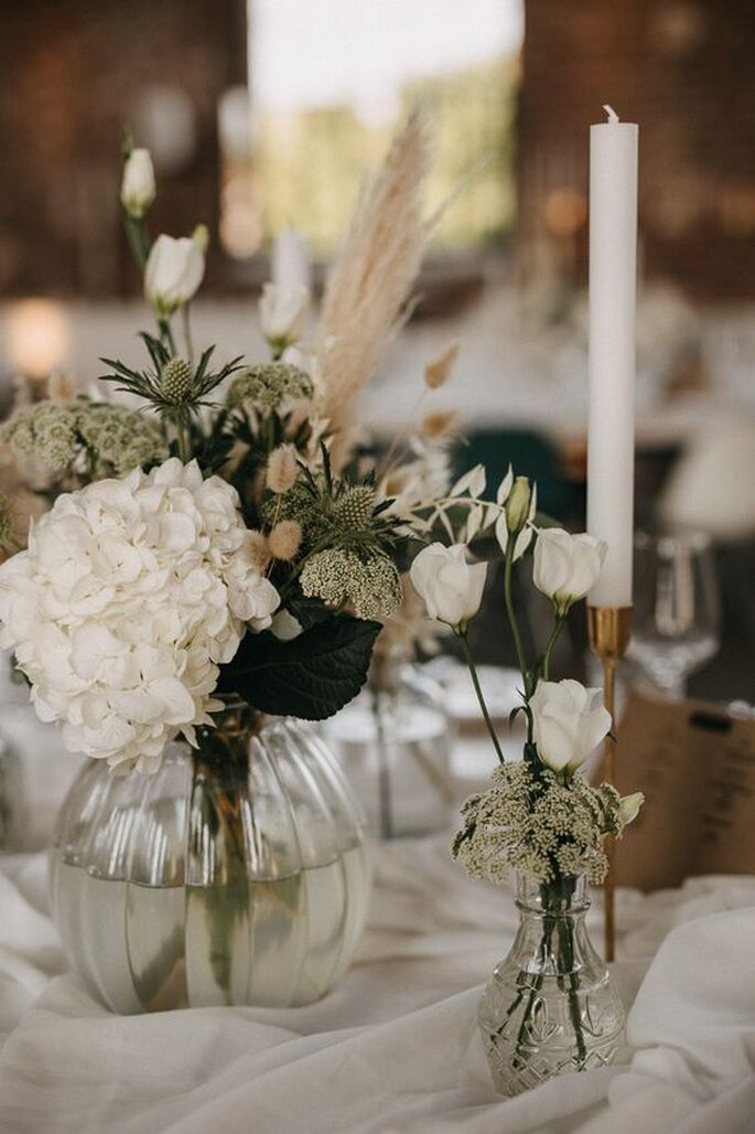 mesa casamento flores