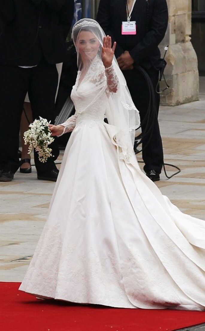 Vestido de Kate de la diseñadora Sarah Burton para Alexander McQueen
