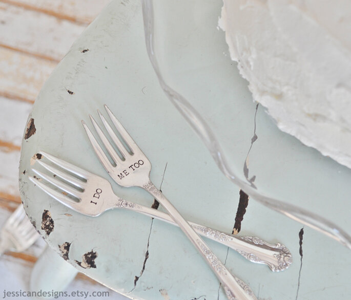 Azul polveado como color perfecto para el mobiliario de tu boda - Foto Jessicandesigns