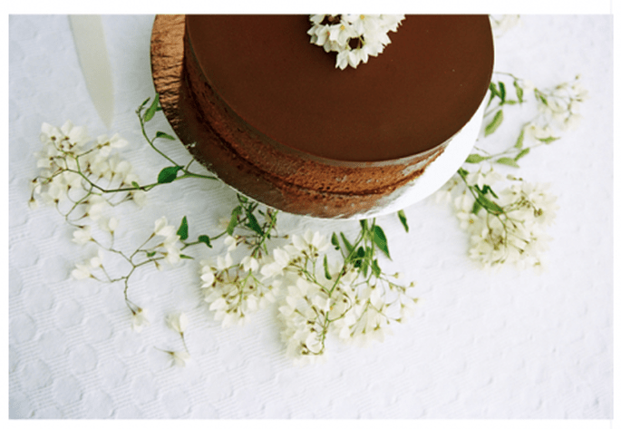 Pastel de bodas sabor chocolate - Foto Myrtle & Marjoram