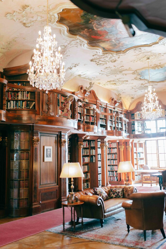 Bibliothek in Schloss