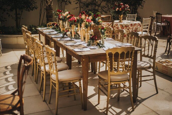 mesa de convidados