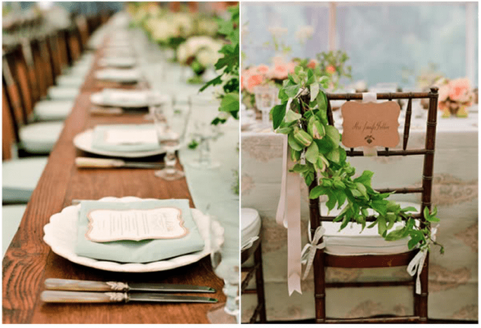 Decoraciones originales para las sillas del banquete de bodas - Lisa Lefkowitz