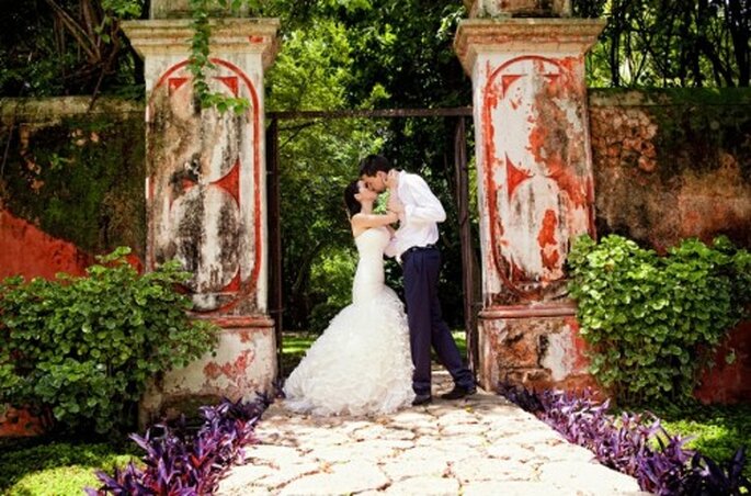 Fotografía de boda en Hacienda Itzincab Cámara. imagen Jaime González