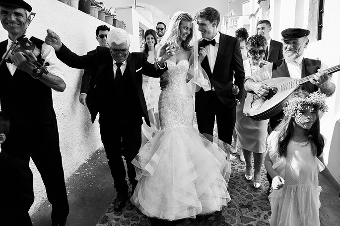 Greek wedding with Justin Alexander.