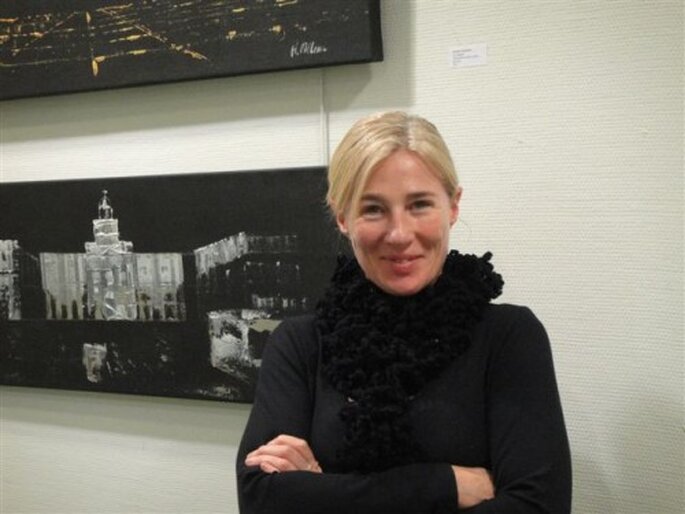 Helena Mclean en su exposición 'Ciudad Emergente'