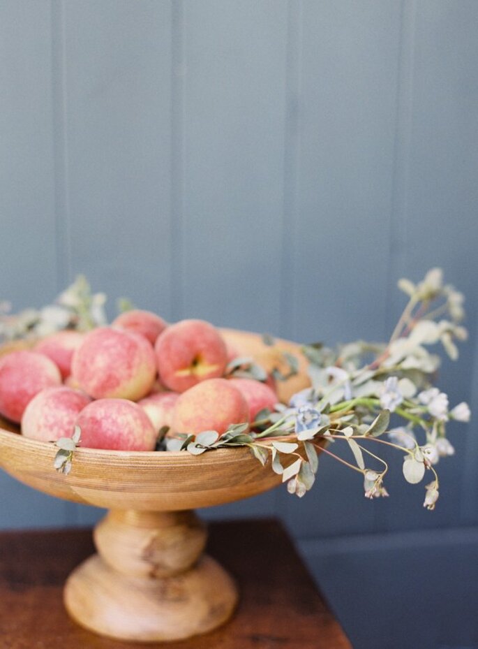 Una novia saludable come frutas y verduras - Foto O'Malley Photographers