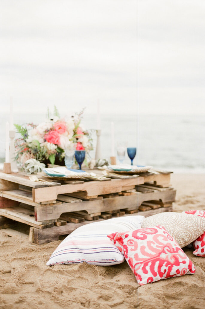 montaje para una boda en la playa - Ruth Eileen