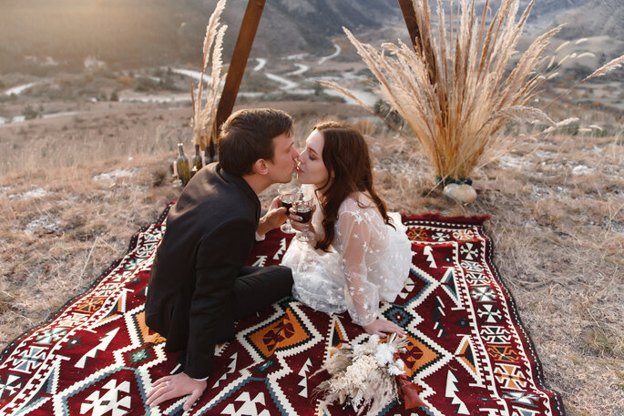 Краски Дагестана: свадебная съемка на фоне гор