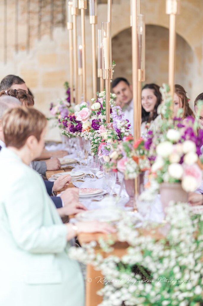 Sublime décoration de table pour un mariage