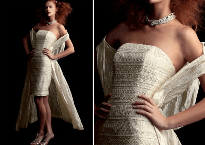 Vestido de novia corto, colección Fabio Gritti 2012