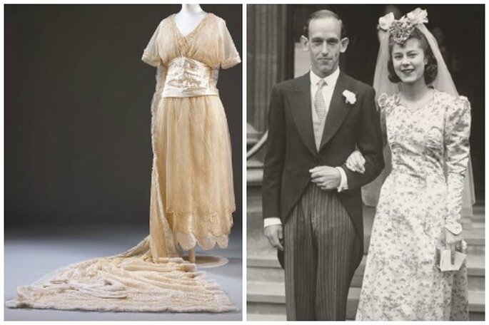 Vestido de 1914 y boda de la reina Elizabeth y Ralph Rowland. Foto: Wedding Dress.