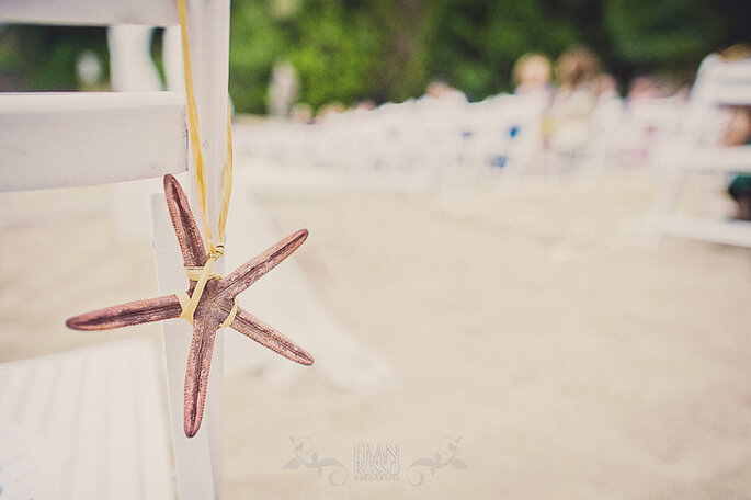 Decoración para una boda en la playa. Foto: Fran Russo