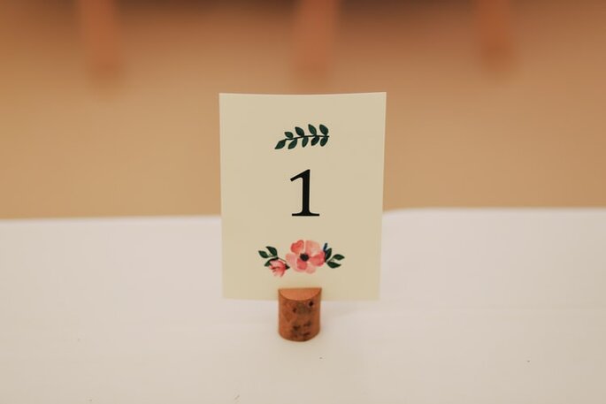 pequeño letrero para boda indicador de mesa