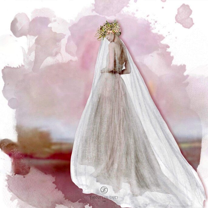 Robe de mariée fluide et translucide